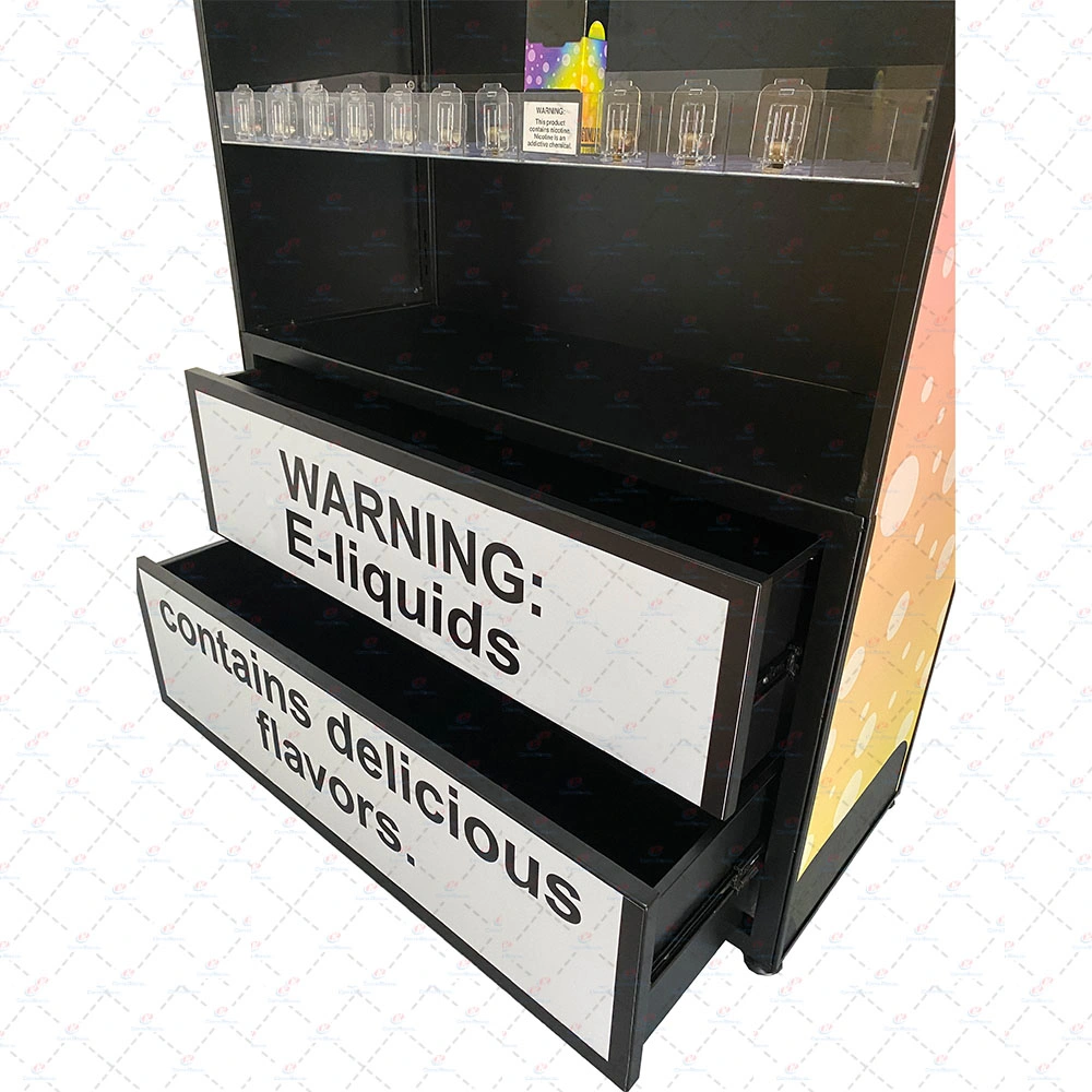 High Quality Customized Floor Standing Acrylic Cigarette Display Rack Vape Stand for Retail Store
